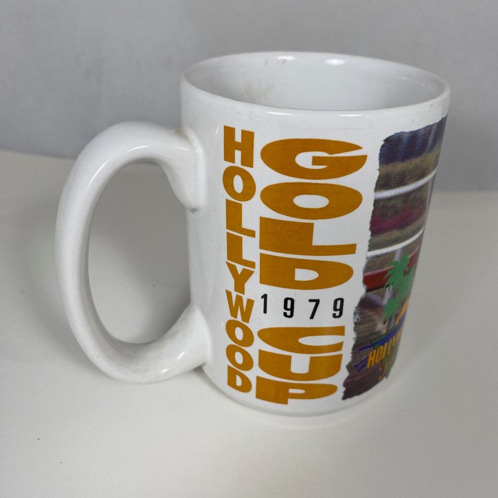 Vintage Hollywood Park Gold Cup 1979 Affirmed Large Coffee Mug